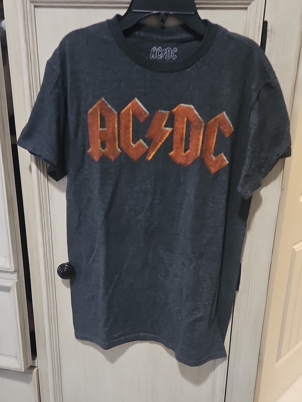 AC/DC Black Tee with Orange Logo
